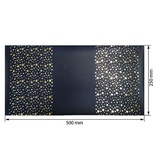Отрез кожзама с тиснением  золотой фольгой Golden Stars Dark blue, размер 500мм х 250мм, ТМ Фабрика Декора