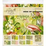 Набор скрапбумаги Graphic 45 - Lost In Paradise, 30х30 см, 16 листов и наклейки