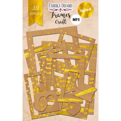 Набор рамок с фольгированием №1 Kraft, 39 шт, ТМ Фабрика Декору