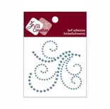 Украшение из страз от Zva Creative - Flourish - Ice Blue Crystal, цвет голубой