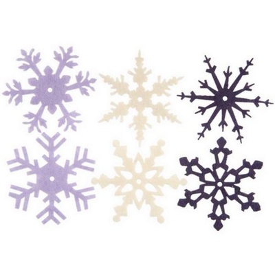 Снежинки из фетра Creative Impressions - Heritage Winter, 24 штуки