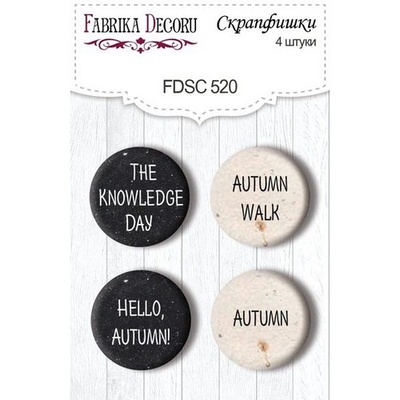 Скрапфишки набор 4шт Autumn botanical diary EN 520, ТМ Фабрика Декора.