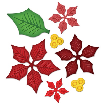 Набор лезвий от Spellbinders - Layered Poinsettia, Пуансеттия