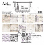 Набор бумаги от ABstudio - "Be Gentle"- paper set - 6x 12'x12" + bonus page