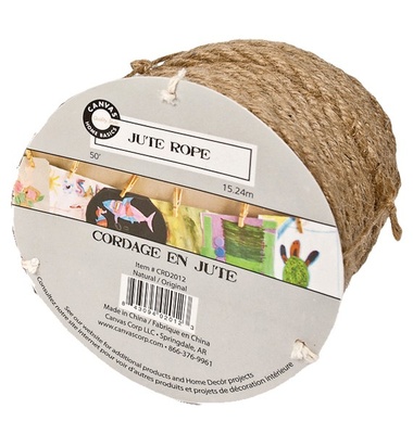 Шнур джутовый толстый Canvas Corp - Jute Rope - Lt Natural, 1 м