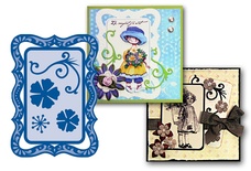 Набор лезвий Marianne Design Creatables - Rectange Frame & Flowers