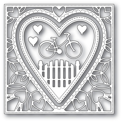Ножі від Memory Box - Neighborhood Heart Frame craft die