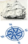 Доска для тиснения Sailing Ship/Compass от Cheery Lynn Designs