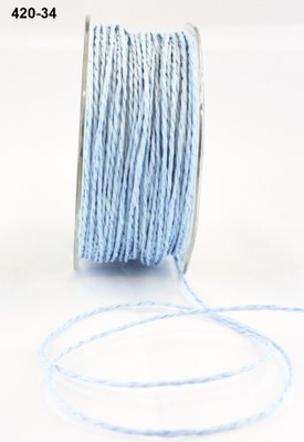 Шнурочек Paper Cord - Light Blue, цвет: голубой светлый, ширина 2 мм, 90 см