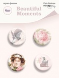 Набор скрап-фишек для скрапбукинга от Scrapmir - Beautiful Moments, 4шт