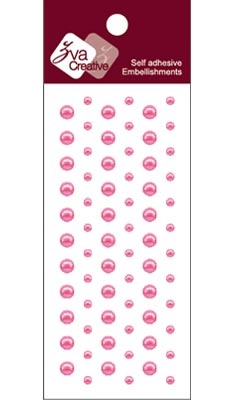 Половинки жемчужин на клее Dots Pearl - Rosy, 69 шт
