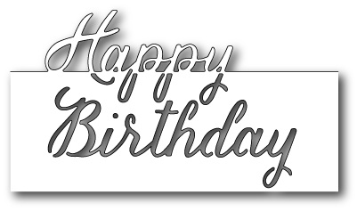 Ножи  от  Memory  Box  -  DIES  -    Grand  Happy  Birthday  Script