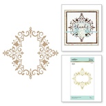 Пластины для фольгирования от Spellbinders - Petite Looking Glass Frame Glimmer Hot Foil Plate Royal Flourish by Becca Feeken
