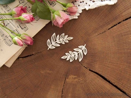 Чипборд от WOODchic - "Листва сакуры", 4х2 см