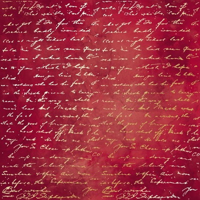 Аркуш одностороннього паперу з фольгуванням, дизайн Golden Text Burgundy aquarelle, 30,5см х 30,5см, ТМ Фабрика Декору