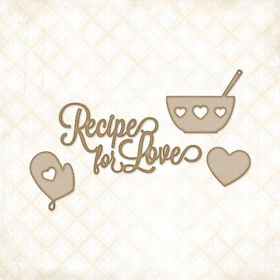 Чипборд Blue Fern Studios - Recipe for Love