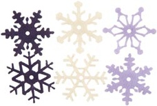 Снежинки из фетра Creative Impressions -  Heritage Winter, 36 штук