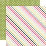 Акция! Двусторонний лист бумаги от Echo Park - Sunny Stripe, 30,5x30,5см