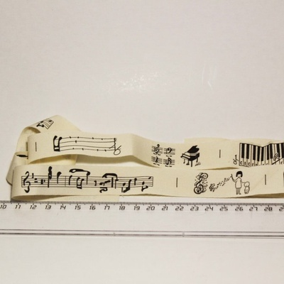 Лента от Thailand - Musice Note Piano Print Ribbon Label String, 1 метр