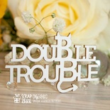 Чипборд ScrapBox - Надпись Double Trouble Hy-045