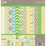 Набор двусторонней скрапбумаги и украшений Jillibean Soup - Chilled Cucumber Soup Collection Kit, 30х30 см, 12 листов