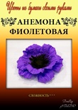 Набор тутовой бумаги для создания цветов - анемона фиолетовая
