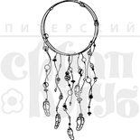 Штамп от Питерского Скрапклуба - Дудлинг. Рамка, 7х2.9 см