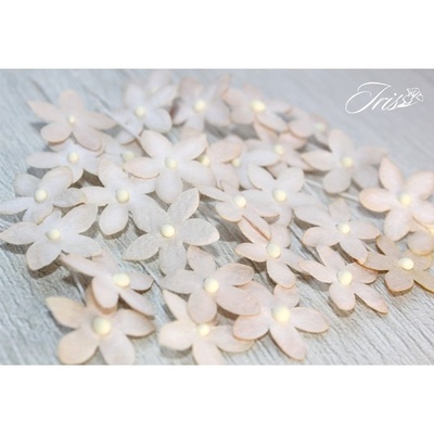 Набор цветов TM Iris - Little flowers бежевые, 15 мм, 30 шт