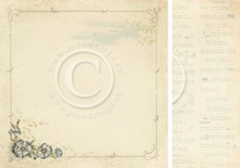 Лист двусторонней бумаги от Pion Design - Cornflower - Grandma's school book, 30х30