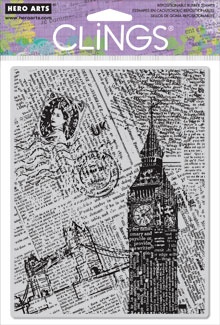 Резиновый штамп Hero Arts - London Background, c оснасткой