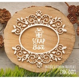 Чипборд ScrapBox - Ажурная новогодняя рамка с остролистом Hh-037