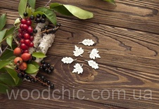 Чипборд Набор кленовые и дубовые листья от WOODchic,  2.5 на 2.5см