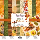 Набір скраппаперу Bright Autumn 30.5 х 30.5 см, 10 аркушів, ТМ Фабрика Декора