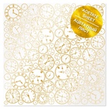 Ацетатный лист с фольгированием Golden Clocks, ТМ Фабрика Декора