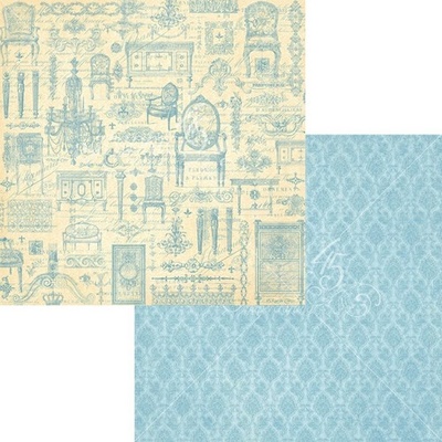 Лист скрапбумаги Graphic 45 - Gilded Lily - Versailles, двусторонняя, 30х30 см.