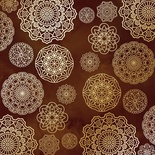 Аркуш одностороннього паперу з фольгуванням, дизайн Golden Napkins, color Brown aquarelle, 30,5см х 30,5см, ТМ Фабрика Декору