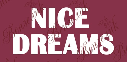 Чипборд от Вензелик - Надпись "Nice dreams", размер: 26x55  мм