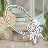Чипборд ScrapBox - Овальная рамка с цветами Hr-098