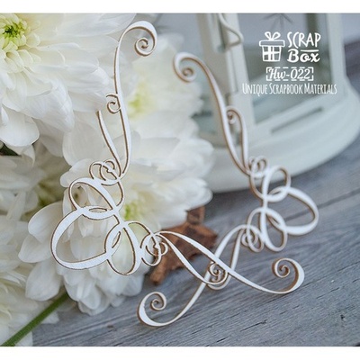 Чипборд ScrapBox - вензеля уголки Hw-022