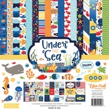 Набор бумаги от Echo Park - Under the Sea, 30х30 см, 12 листов + 1 лист наклеек