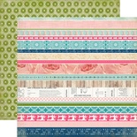 Лист скрапбумаги от Echo Park - Border Strips, 30х30 см