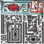 Набор наклеек-высечек HOTP - Frames Borders Dazzles, размер 30х30 см, 93 шт., цвет черный.
