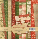 Набор односторонней бумаги от Scrapmir - Christmas Night, 20х20см, 12шт