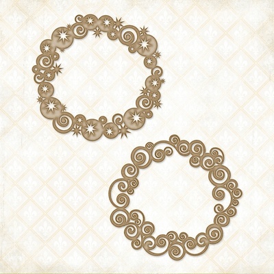 Чипборд Blue Fern Studios - Holiday Wreath Set