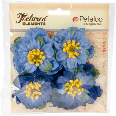 Набор объемных цветов Petaloo - Ruffled Peony - Blue