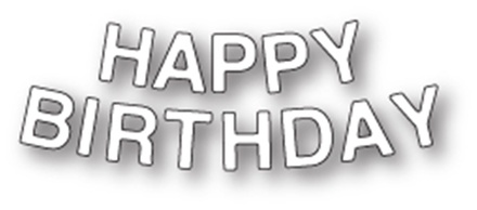 Нож от Memory Box - Birthday Letters - Надпись "Happy Birthday"
