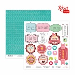 Бумага для скрапбукинга от ROSA TALENT - Cake delicious 3, двусторонняя, 30х30см, 200г/м2