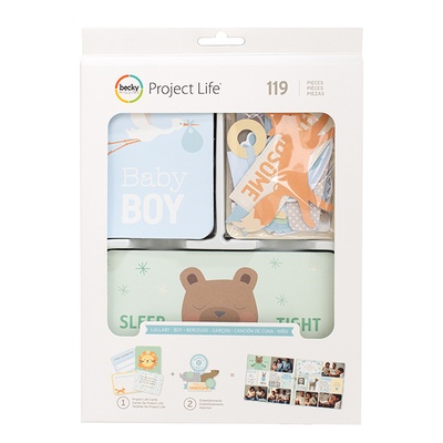 Набор карточек Project Life by Becky Higgins - Value Kit - Lullaby Boy, 119 элементов