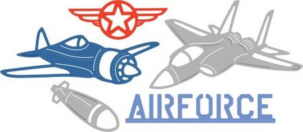 Нож для вырубки Cherry Lynn Designs - Air Force, 5 шт.