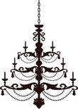 Акриловый штамп Chandelier 1 Люстра, размер 4,8 * 6,8 см